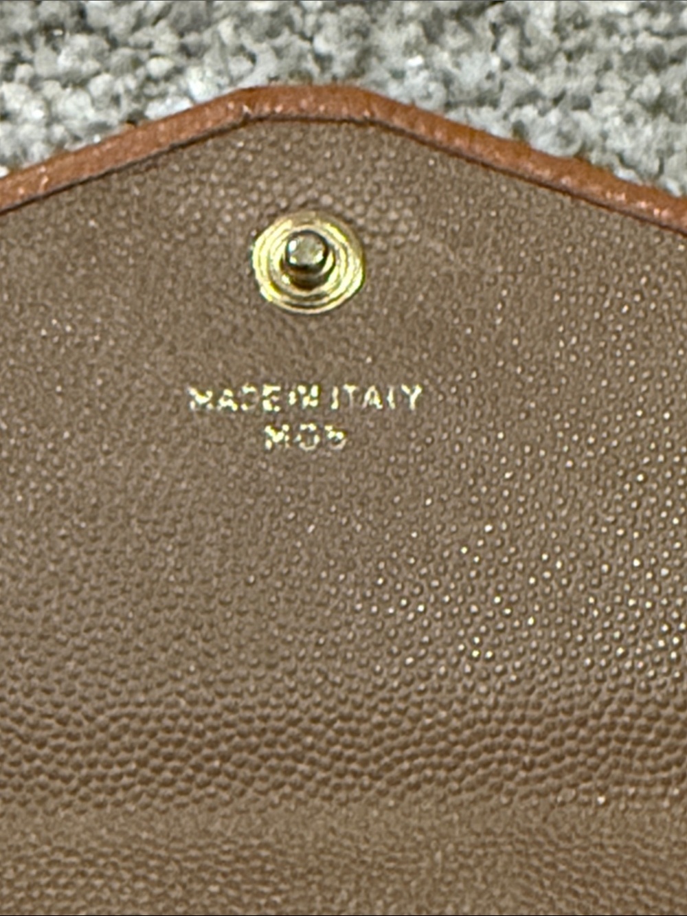 Celine Taupe Suede Continental Wallet with Gold Hardware - Picture 8 of 8